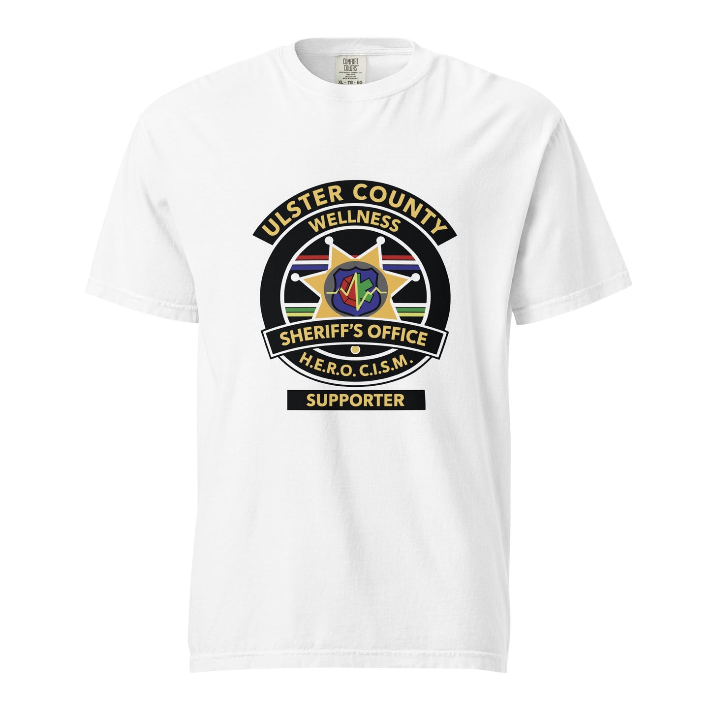 Signature | Comfort Colors T-Shirt | Ulster County Sheriff's Office Wellness Division | Badge Logo