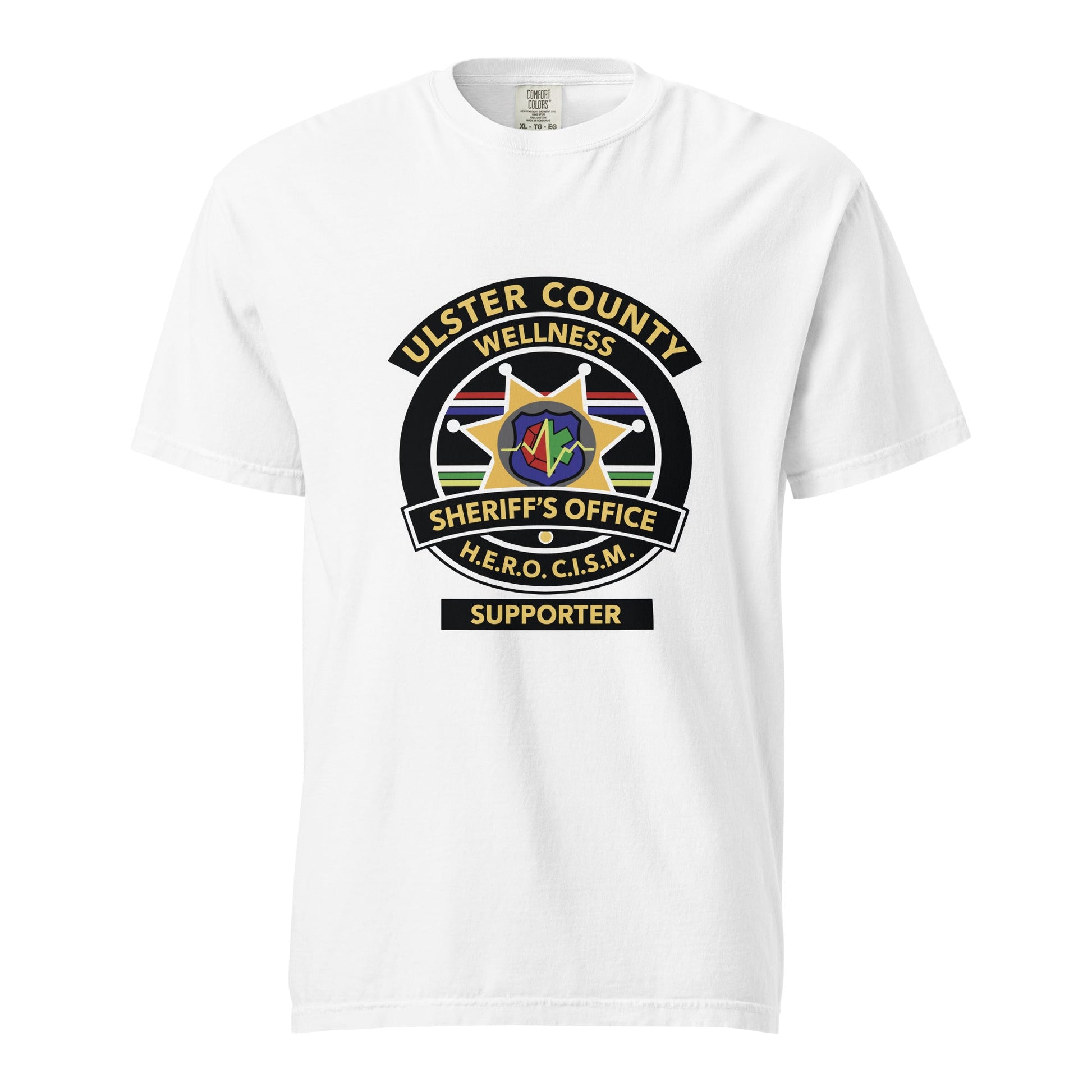 Signature | Comfort Colors T-Shirt | Ulster County Sheriff's Office Wellness Division | Badge Logo