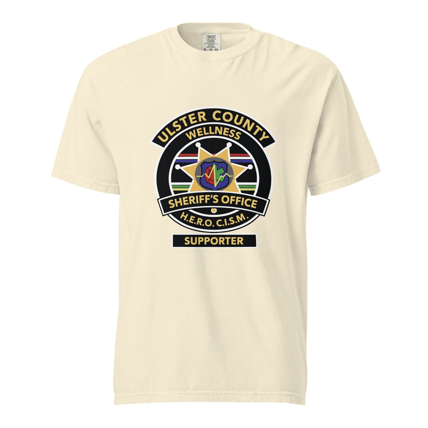 Signature | Comfort Colors T-Shirt | Ulster County Sheriff's Office Wellness Division | Badge Logo