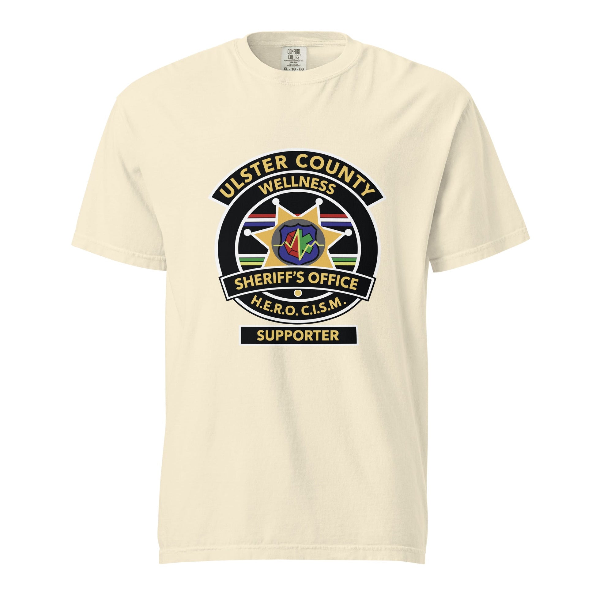 Signature | Comfort Colors T-Shirt | Ulster County Sheriff's Office Wellness Division | Badge Logo