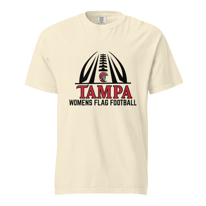 Signature | Comfort Colors T-Shirt | University of Tampa Women's Flag Football | Football Logo