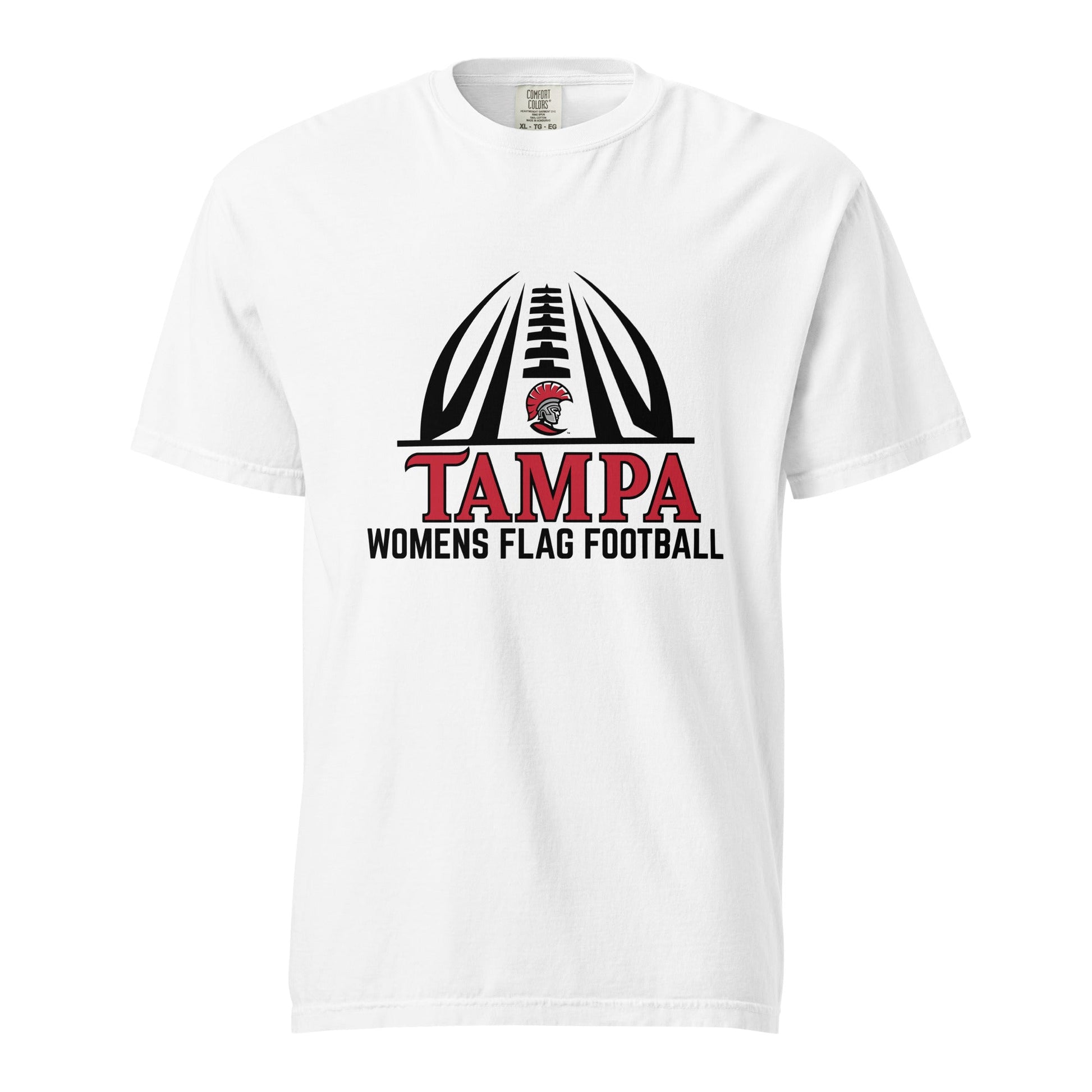 Signature | Comfort Colors T-Shirt | University of Tampa Women's Flag Football | Football Logo