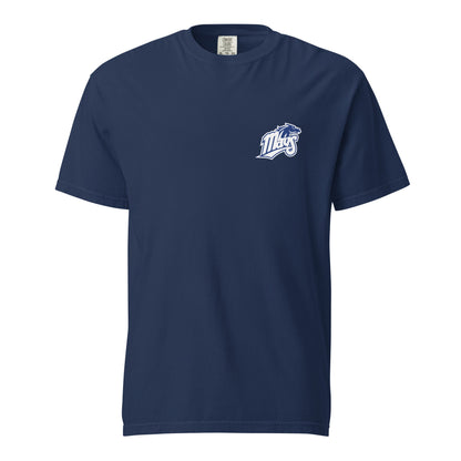 Signature | Comfort Colors T-Shirt | Upper Makefield Youth Baseball & Softball League | Blue Mavs Logo