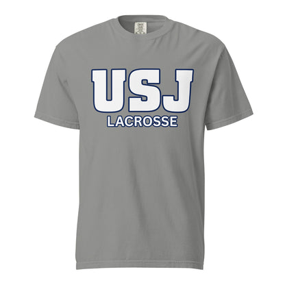 Signature | Comfort Colors T-Shirt | USJ women’s lacrosse | Modern Script Logo