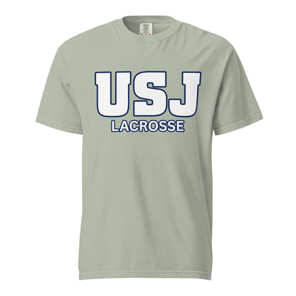 Signature | Comfort Colors T-Shirt | USJ women’s lacrosse | Modern Script Logo