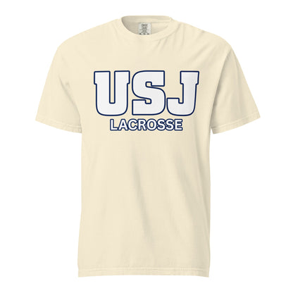 Signature | Comfort Colors T-Shirt | USJ women’s lacrosse | Modern Script Logo