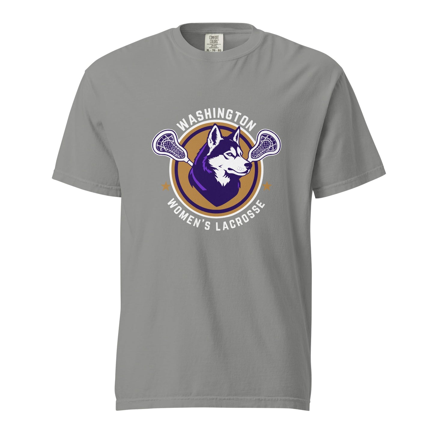 Signature | Comfort Colors T-Shirt | UW Women's Club Lacrosse | Badge Logo