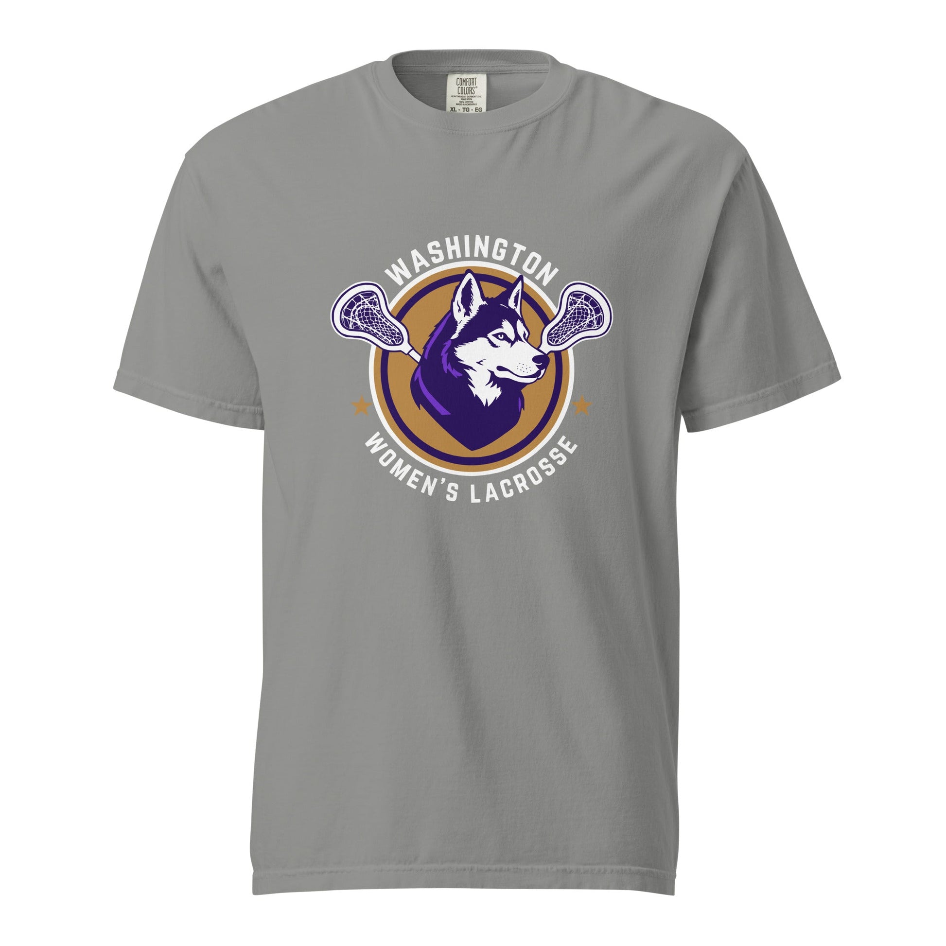 Signature | Comfort Colors T-Shirt | UW Women's Club Lacrosse | Badge Logo