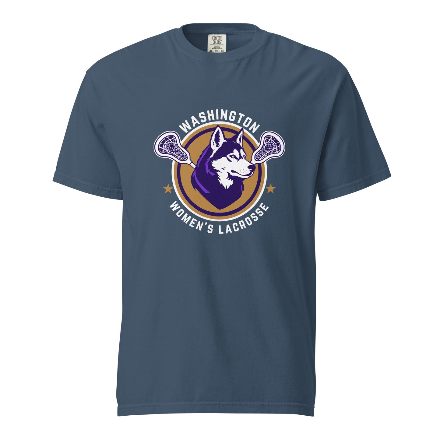 Signature | Comfort Colors T-Shirt | UW Women's Club Lacrosse | Badge Logo