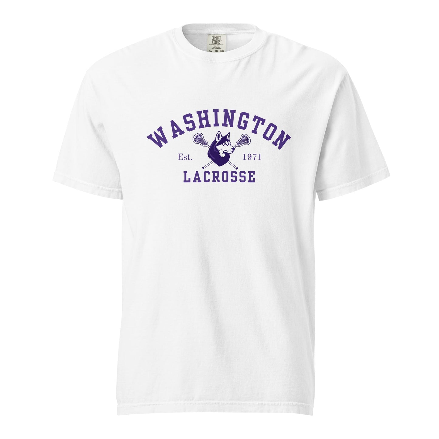 Signature | Comfort Colors T-Shirt | UW Women's Club Lacrosse | Washington Lacrosse Logo