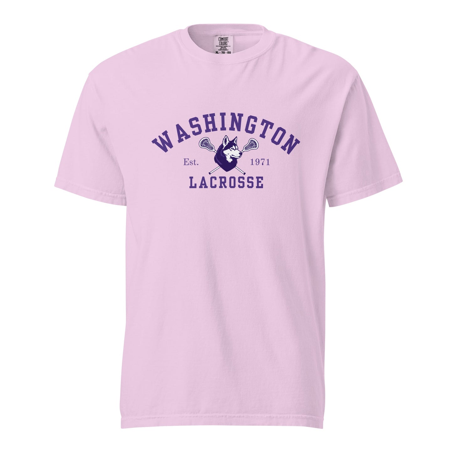 Signature | Comfort Colors T-Shirt | UW Women's Club Lacrosse | Washington Lacrosse Logo