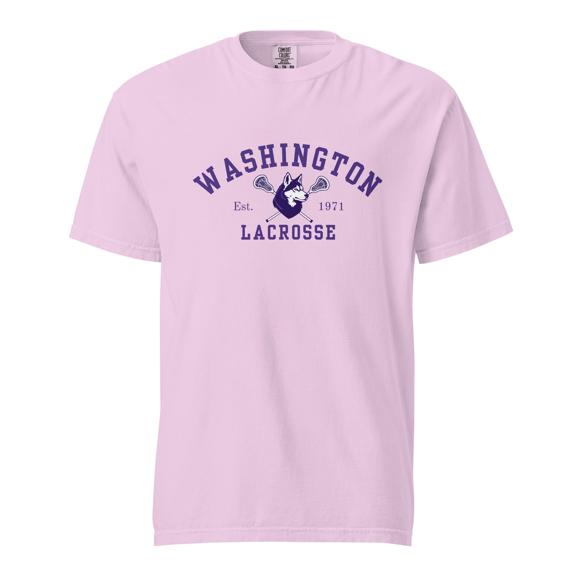 Signature | Comfort Colors T-Shirt | UW Women's Club Lacrosse | Washington Lacrosse Logo