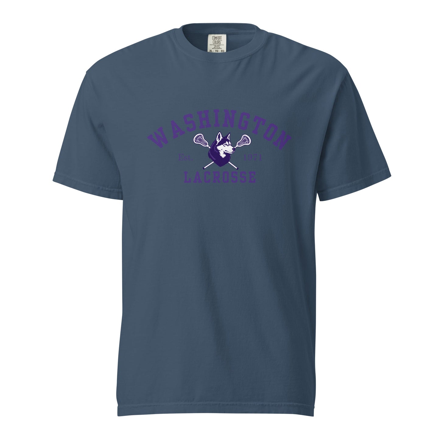 Signature | Comfort Colors T-Shirt | UW Women's Club Lacrosse | Washington Lacrosse Logo