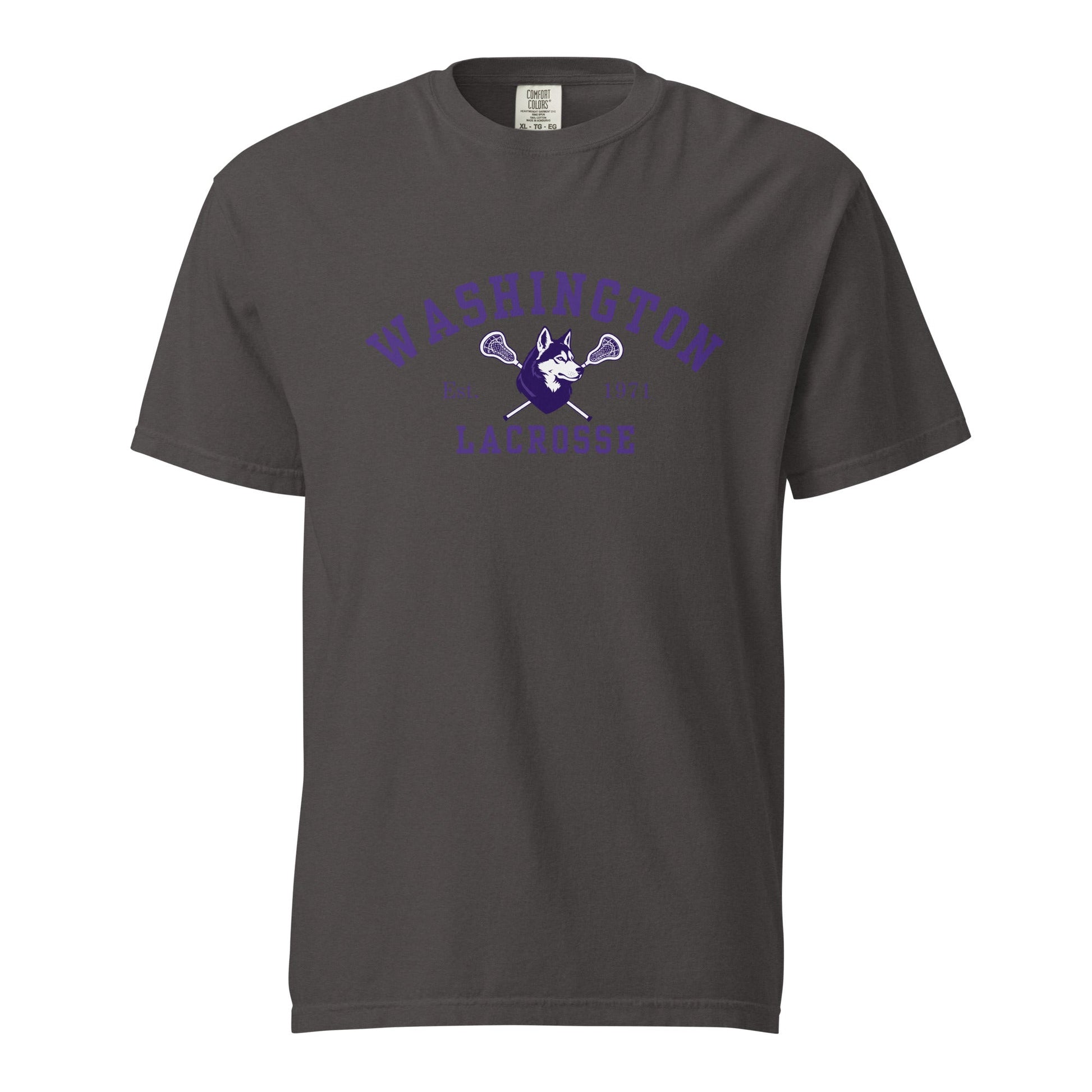 Signature | Comfort Colors T-Shirt | UW Women's Club Lacrosse | Washington Lacrosse Logo