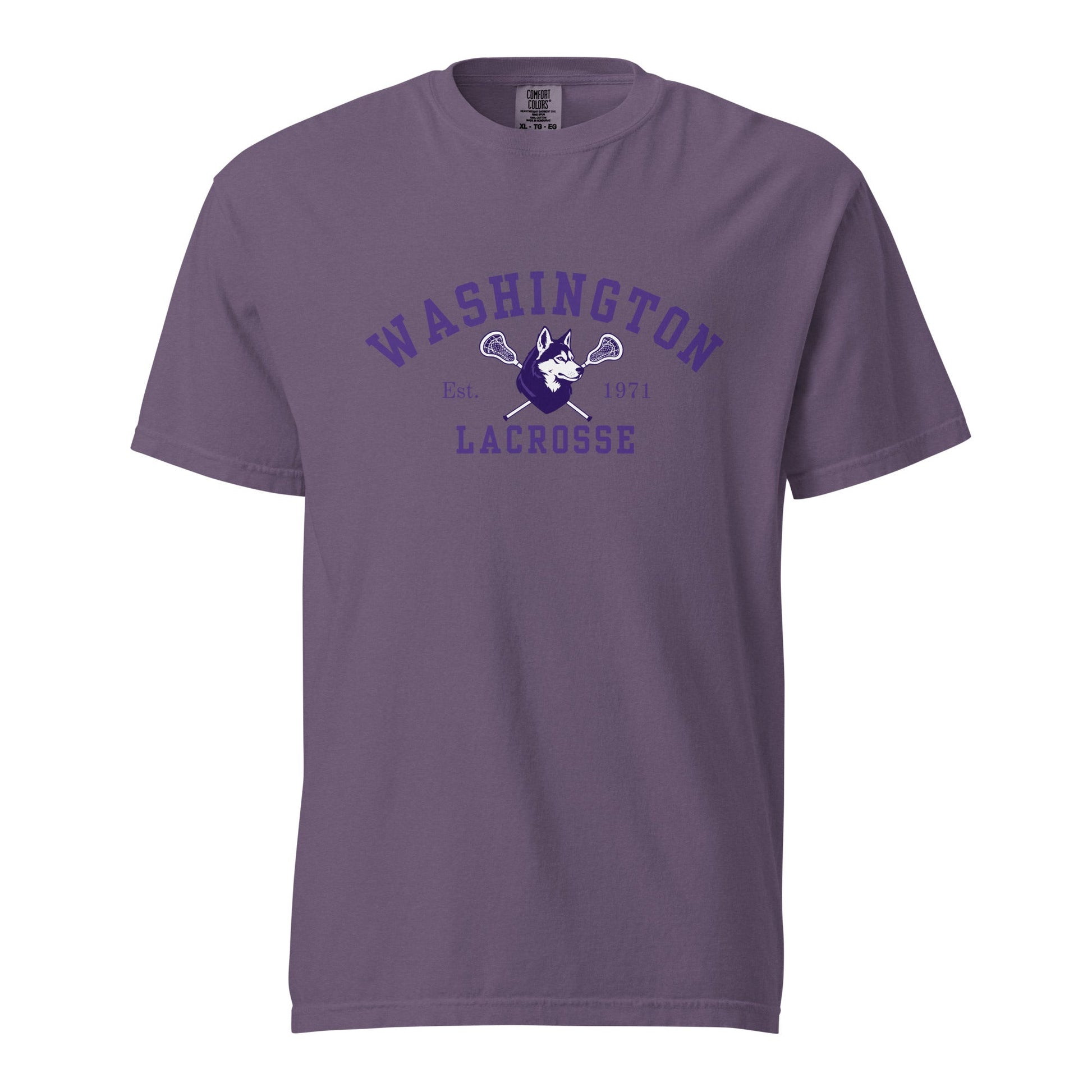 Signature | Comfort Colors T-Shirt | UW Women's Club Lacrosse | Washington Lacrosse Logo