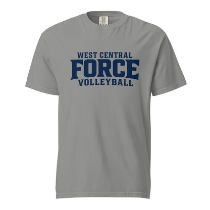 Signature | Comfort Colors T-Shirt | West Central Force Volleyball | Blue Logo