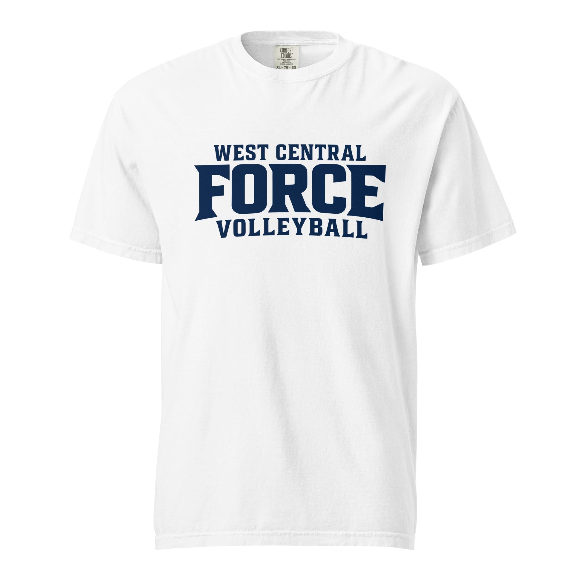 Signature | Comfort Colors T-Shirt | West Central Force Volleyball | Blue Logo