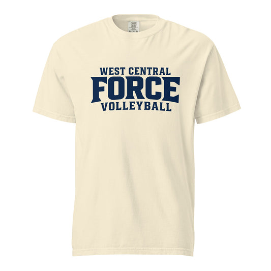Signature | Comfort Colors T-Shirt | West Central Force Volleyball | Blue Logo