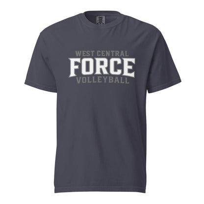 Signature | Comfort Colors T-Shirt | West Central Force Volleyball | Grey Logo
