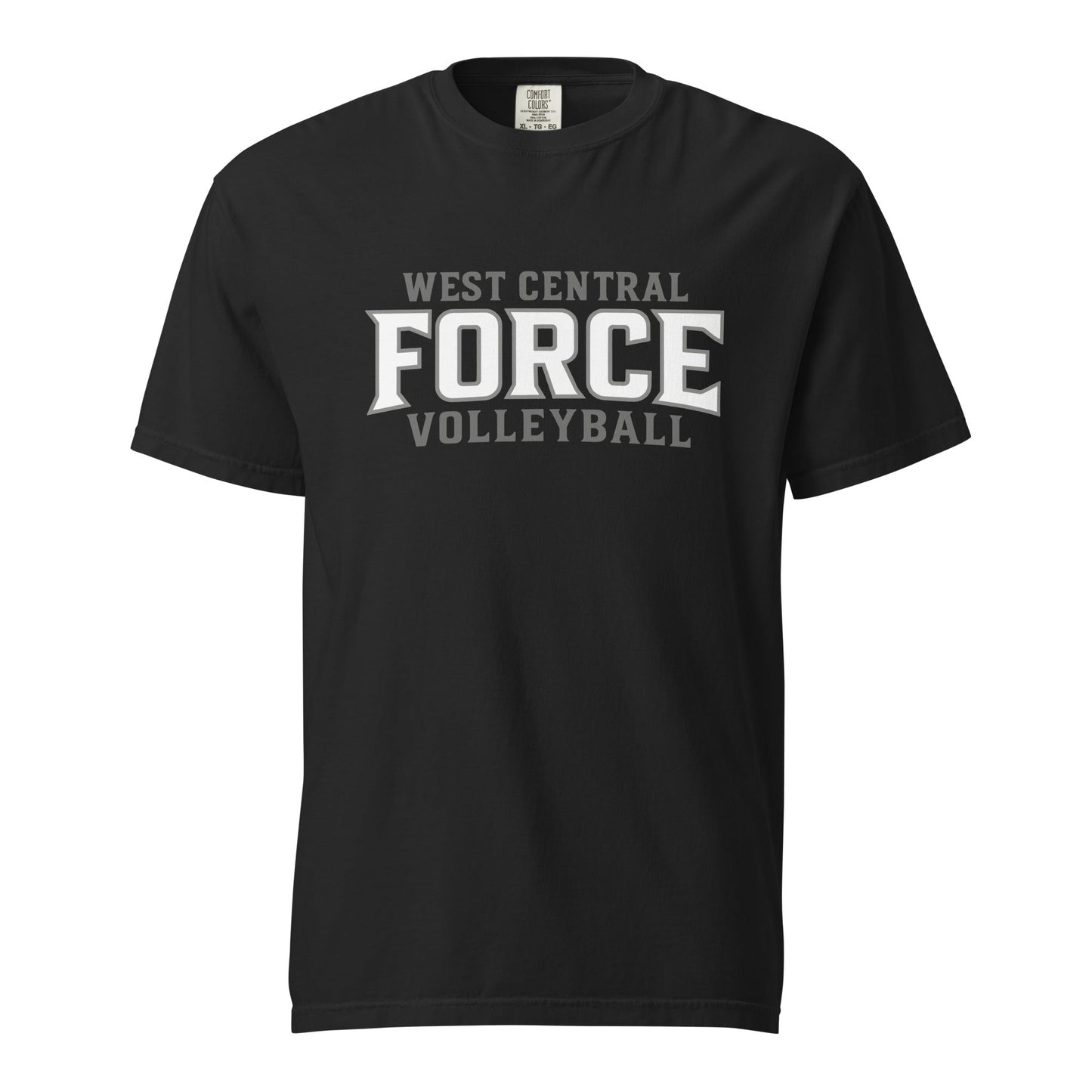Signature | Comfort Colors T-Shirt | West Central Force Volleyball | Grey Logo
