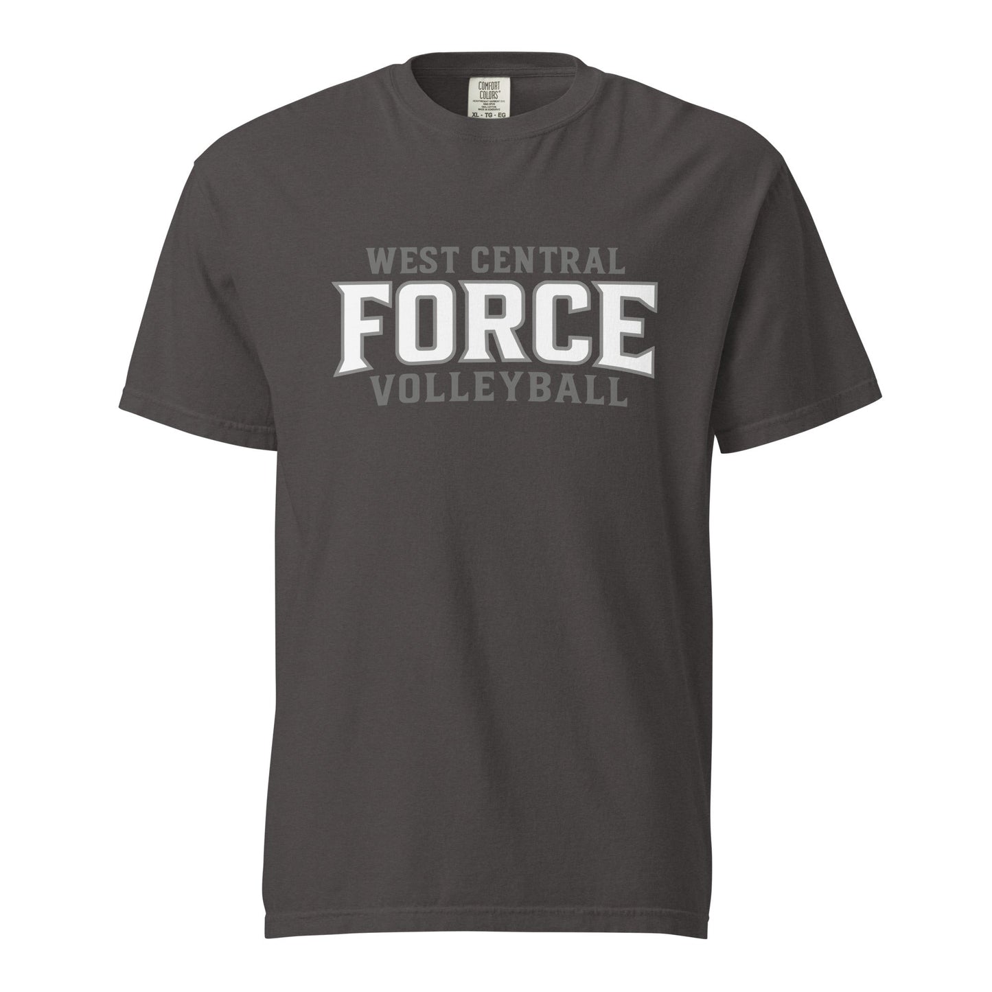 Signature | Comfort Colors T-Shirt | West Central Force Volleyball | Grey Logo