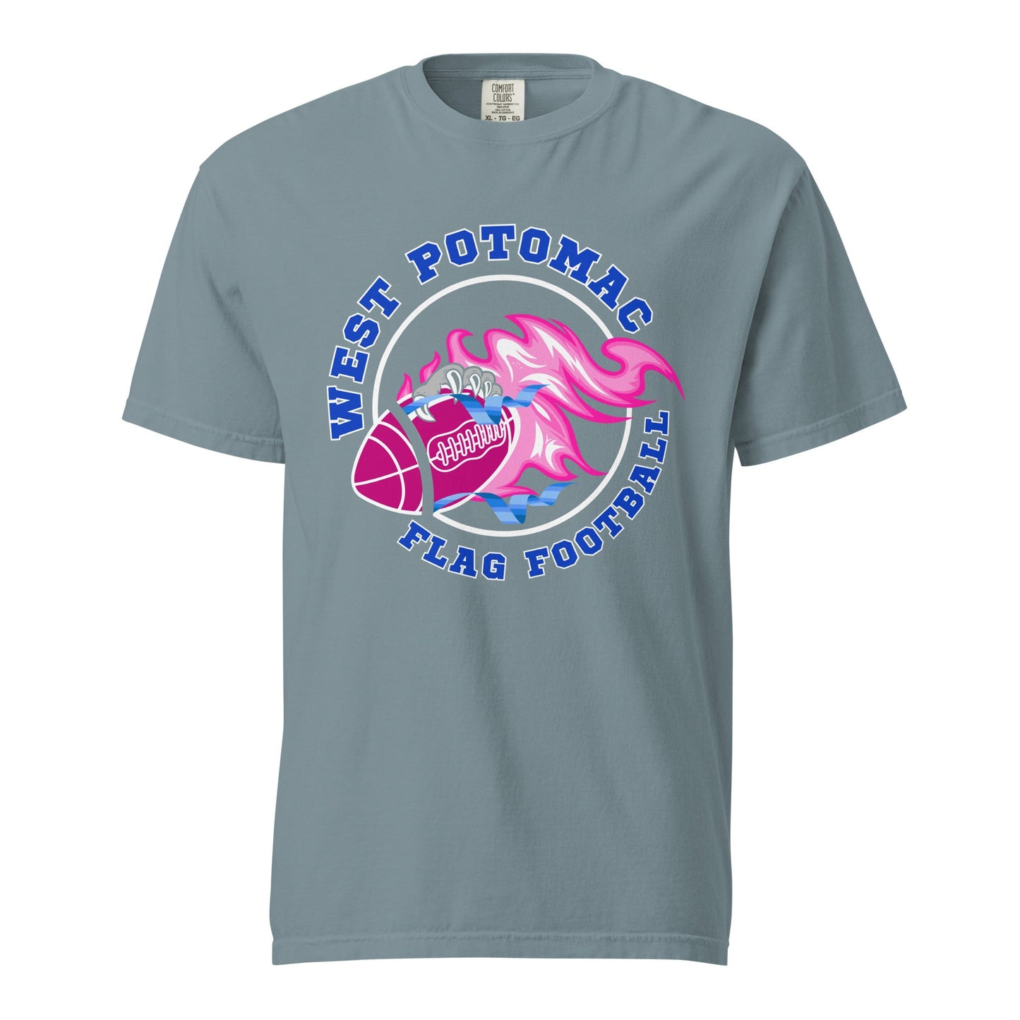 Signature | Comfort Colors T-Shirt | West Potomac Flag Football | Crest Logo