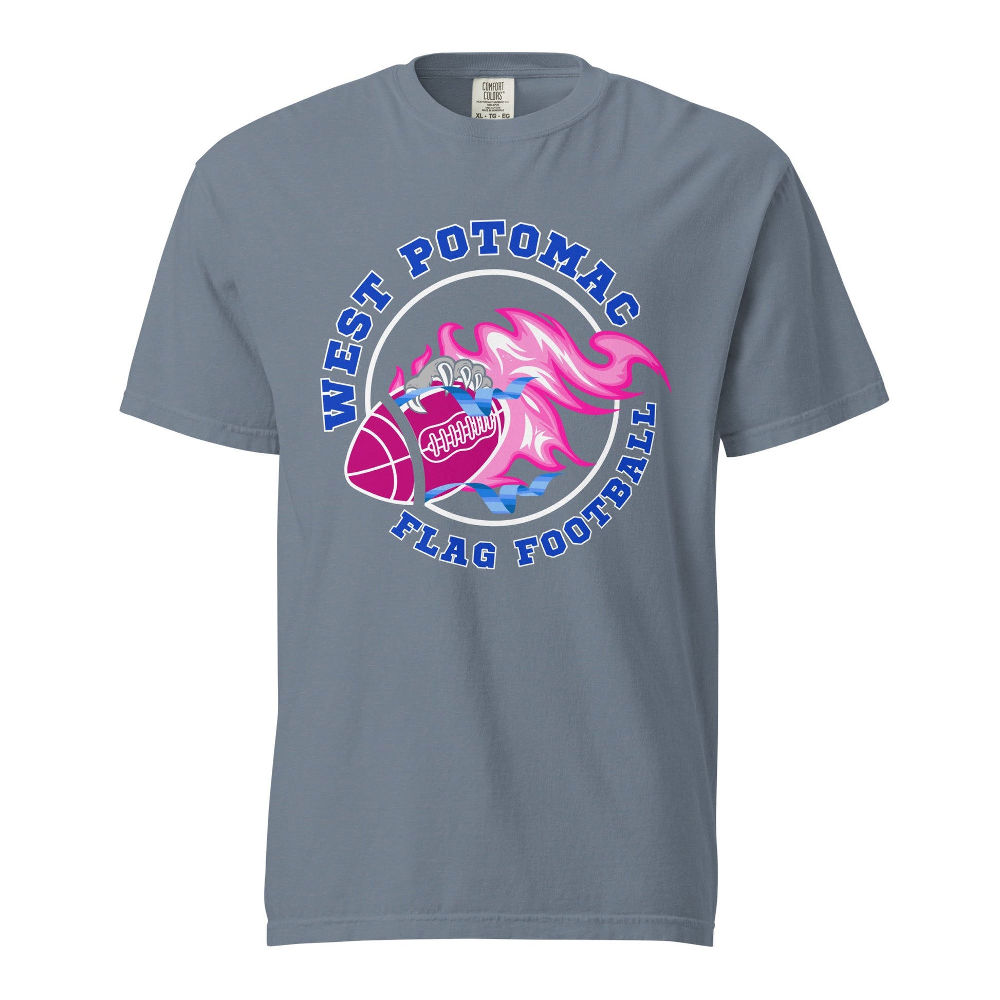 Signature | Comfort Colors T-Shirt | West Potomac Flag Football | Crest Logo
