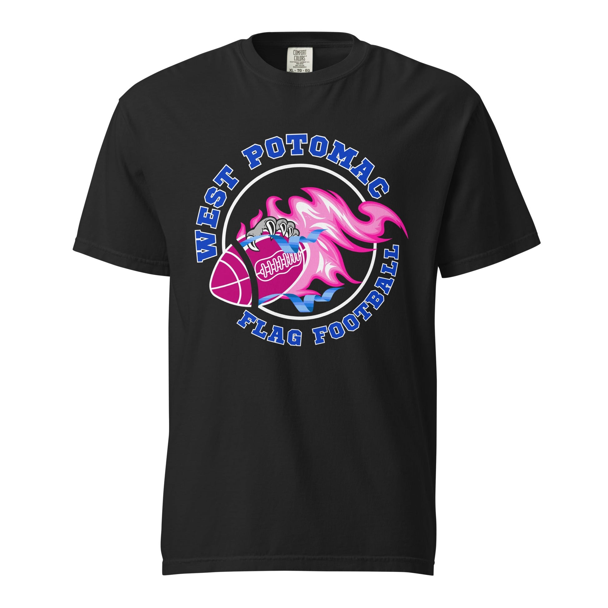 Signature | Comfort Colors T-Shirt | West Potomac Flag Football | Crest Logo