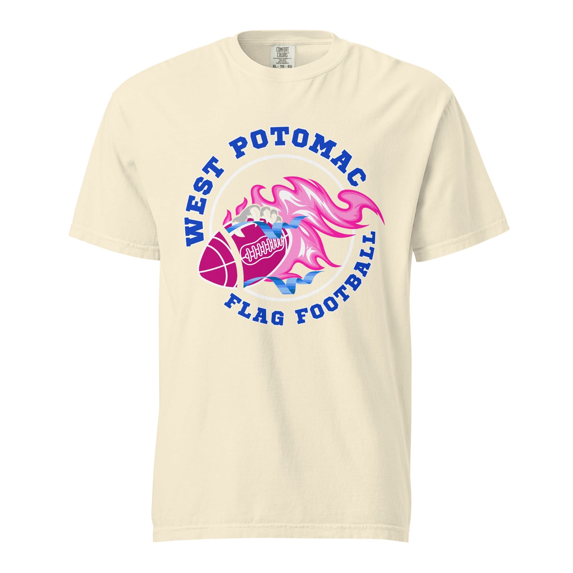 Signature | Comfort Colors T-Shirt | West Potomac Flag Football | Crest Logo