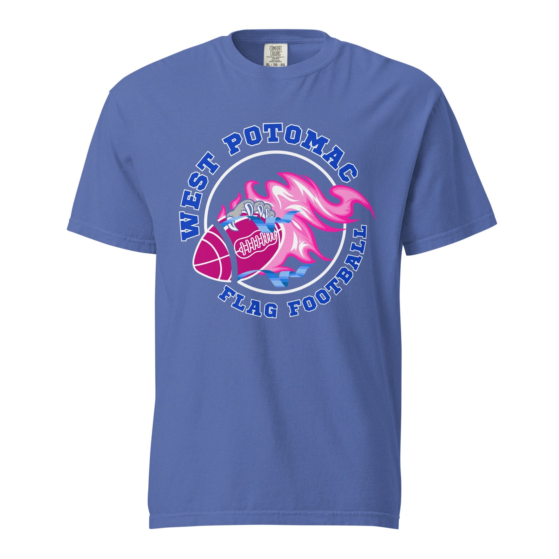 Signature | Comfort Colors T-Shirt | West Potomac Flag Football | Crest Logo
