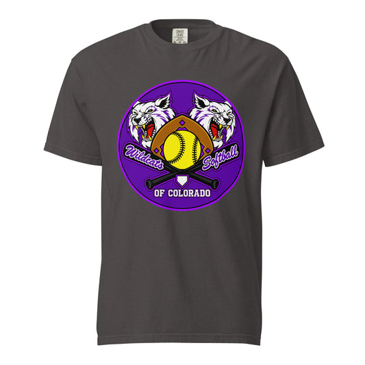 Signature | Comfort Colors T-Shirt | Wildcats Softball | Badge Logo