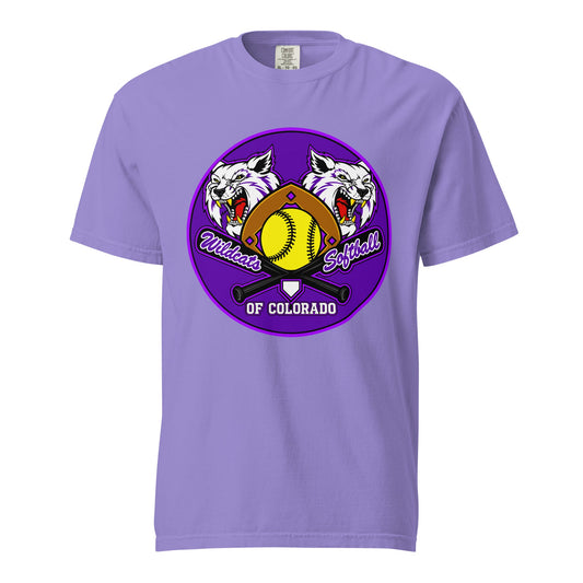 Signature | Comfort Colors T-Shirt | Wildcats Softball | Badge Logo