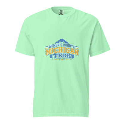 Signature | Comfort Colors T-Shirt | Women’s Rugby at Michigan Tech | Varsity Crest Logo