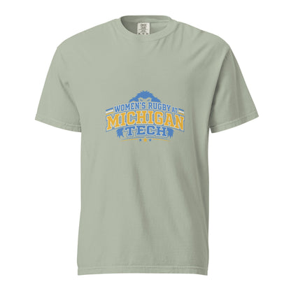 Signature | Comfort Colors T-Shirt | Women’s Rugby at Michigan Tech | Varsity Crest Logo