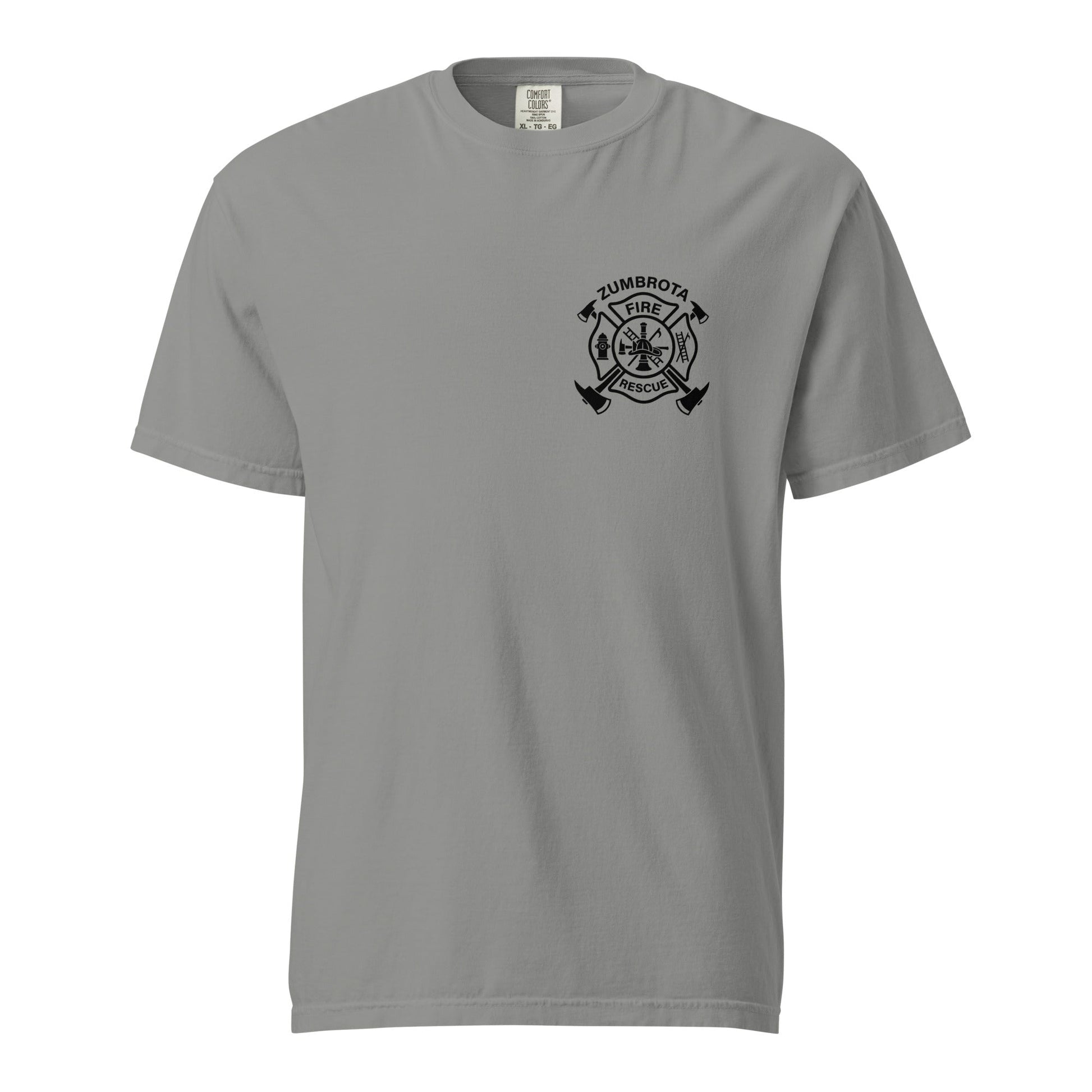 Signature | Comfort Colors T-Shirt | Zumbrota Fire Department | Badge Logo