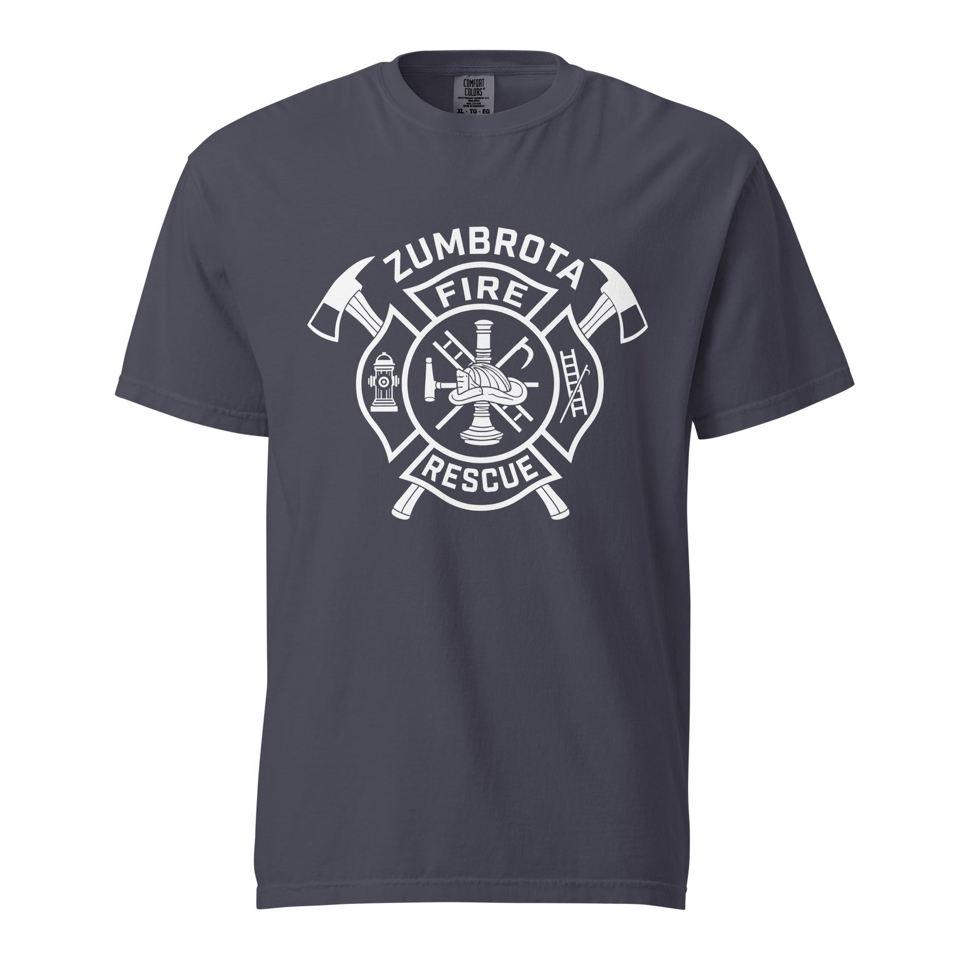 Signature | Comfort Colors T-Shirt | Zumbrota Fire Department | Crest Logo