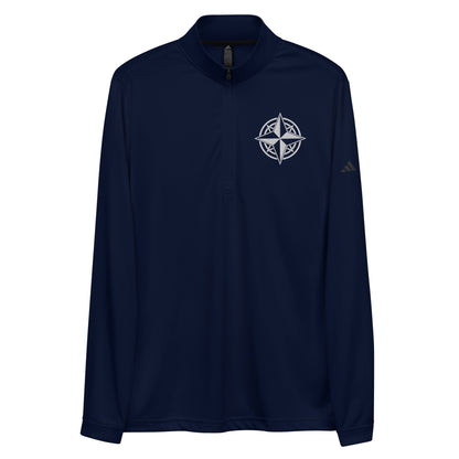 Signature | Embroidered adidas Quarter Zip Pullover | Boston-North Track Club | Emblem Logo