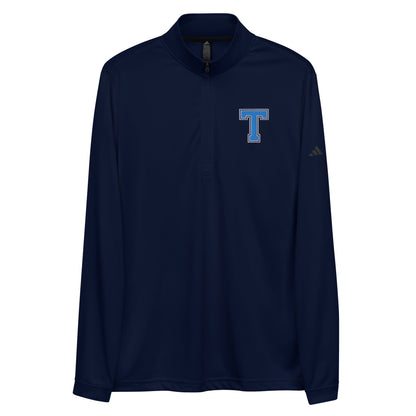 Signature | Embroidered adidas Quarter Zip Pullover | Saint John Tomahawks | Block T Logo