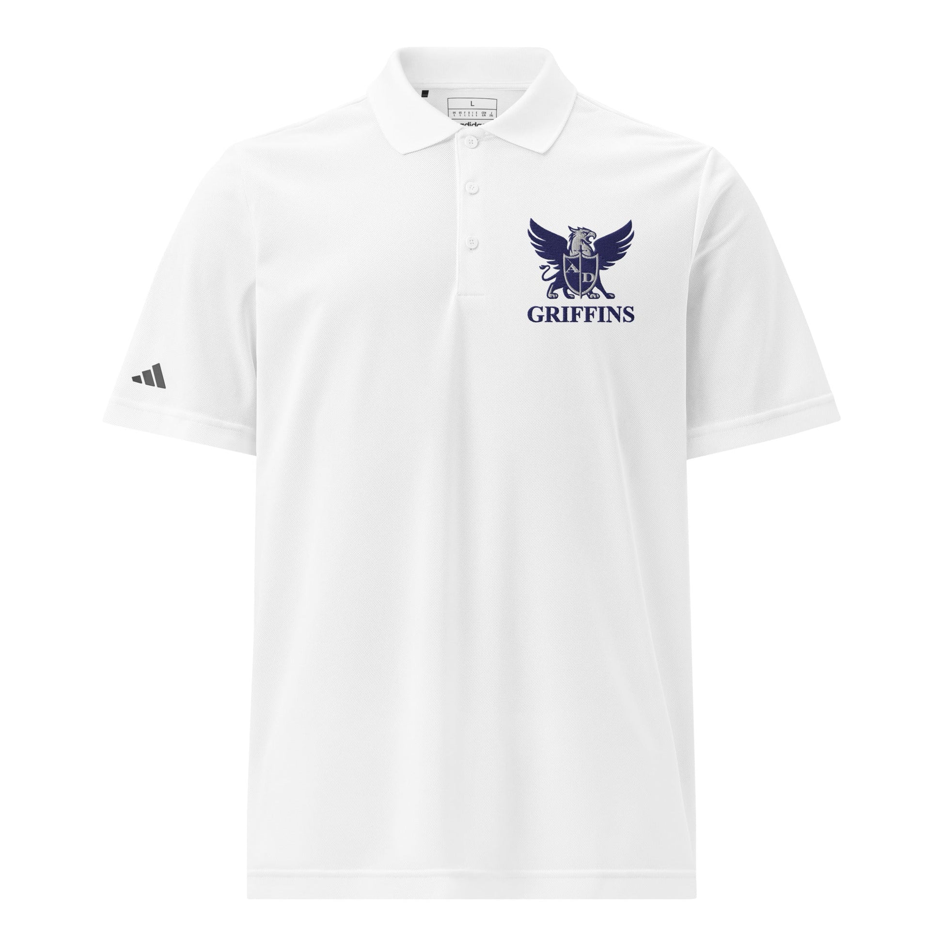 Signature | Embroidered Adidas Sport Polo | Arma Dei Academy Basketball | Griffin Logo