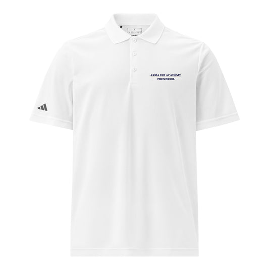 Signature | Embroidered Adidas Sport Polo | Arma Dei Academy Preschool | Script Logo