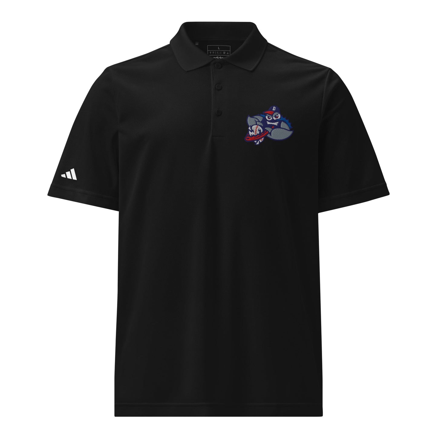 Signature | Embroidered Adidas Sport Polo | Bellport BlueClaws | Strike Emblem Logo
