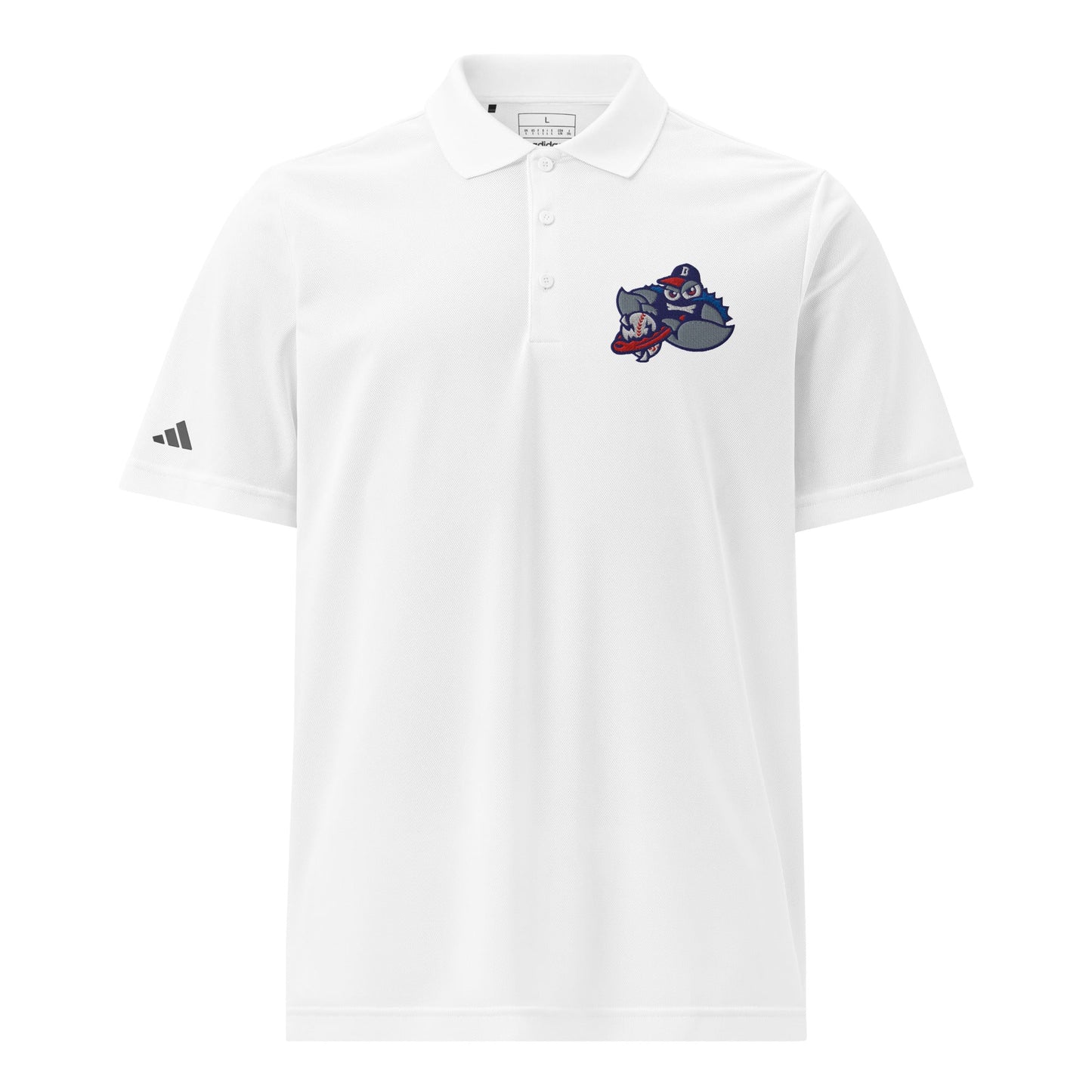 Signature | Embroidered Adidas Sport Polo | Bellport BlueClaws | Strike Emblem Logo