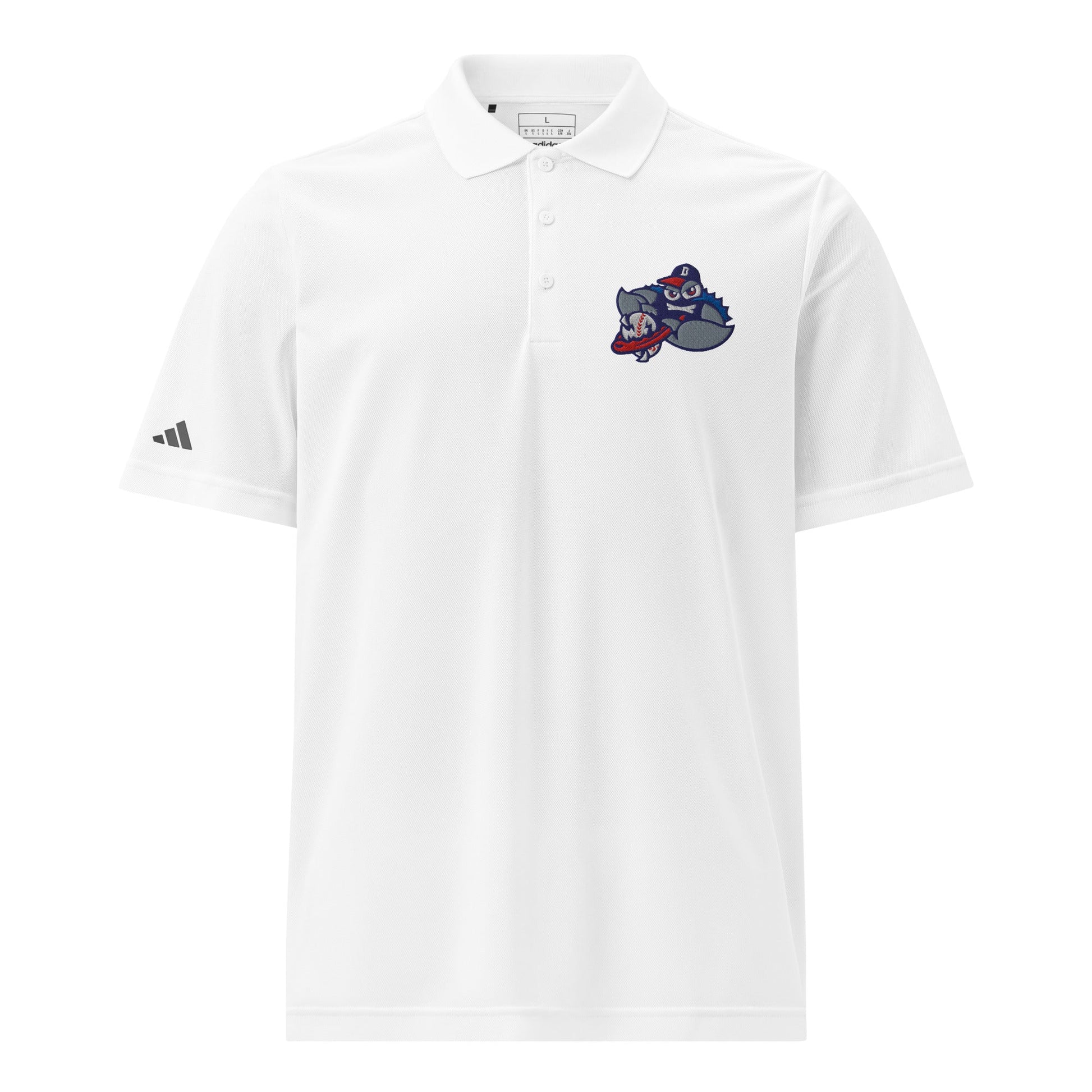 Signature | Embroidered Adidas Sport Polo | Bellport BlueClaws | Strike Emblem Logo
