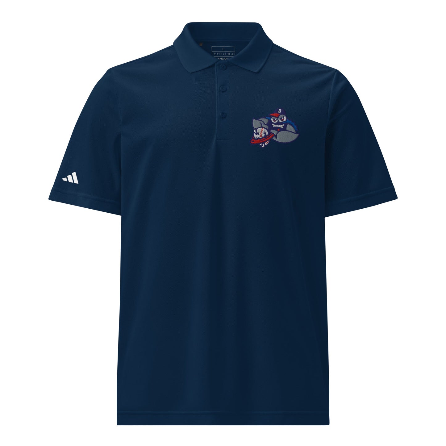 Signature | Embroidered Adidas Sport Polo | Bellport BlueClaws | Strike Emblem Logo