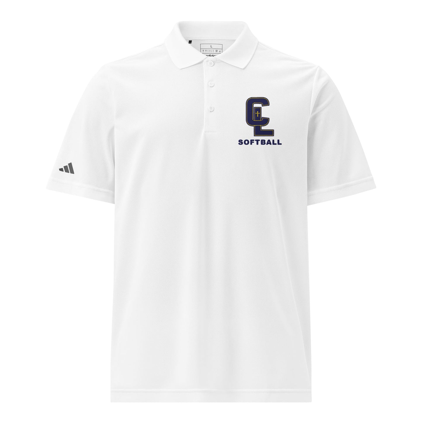 Signature | Embroidered Adidas Sport Polo | Crean Lutheran Softball | Navy CL Softball Logo