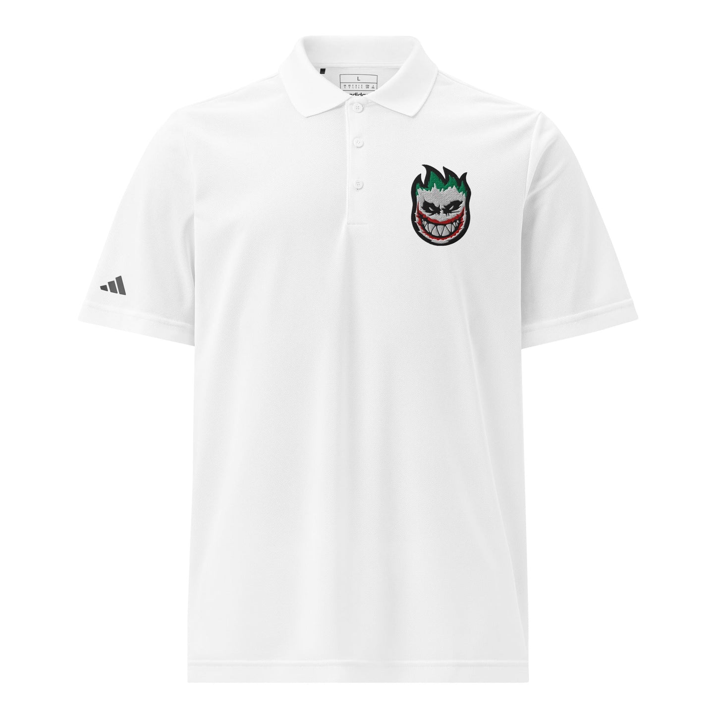 Signature | Embroidered Adidas Sport Polo | HOTBOYZ | Giggle Flame Logo