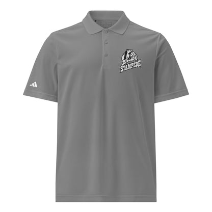 Signature | Embroidered Adidas Sport Polo | Lakeside Stampede | Basketball Mascot Logo