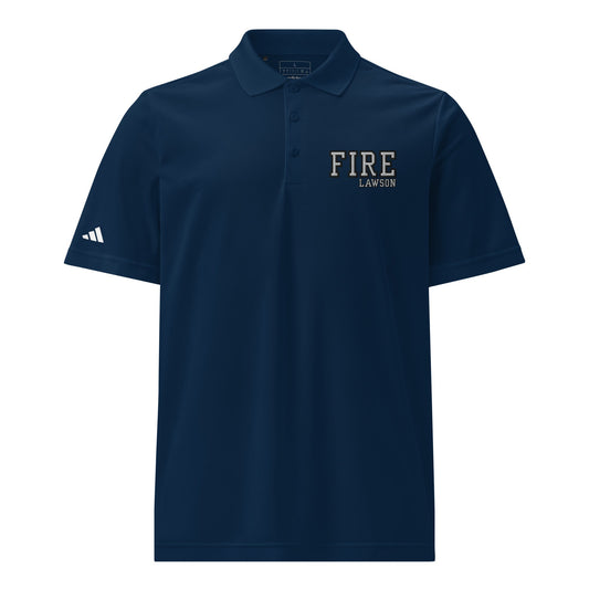 Signature | Embroidered Adidas Sport Polo | Lawson Fire Department | Script Logo