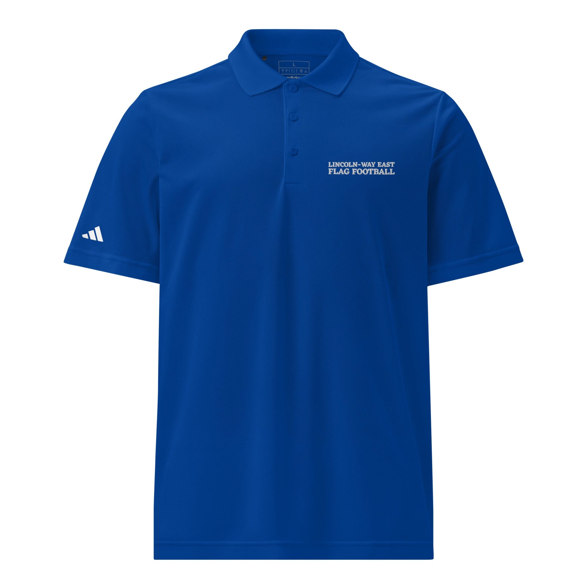 Signature | Embroidered Adidas Sport Polo | LWE Flag Football | Crest Logo