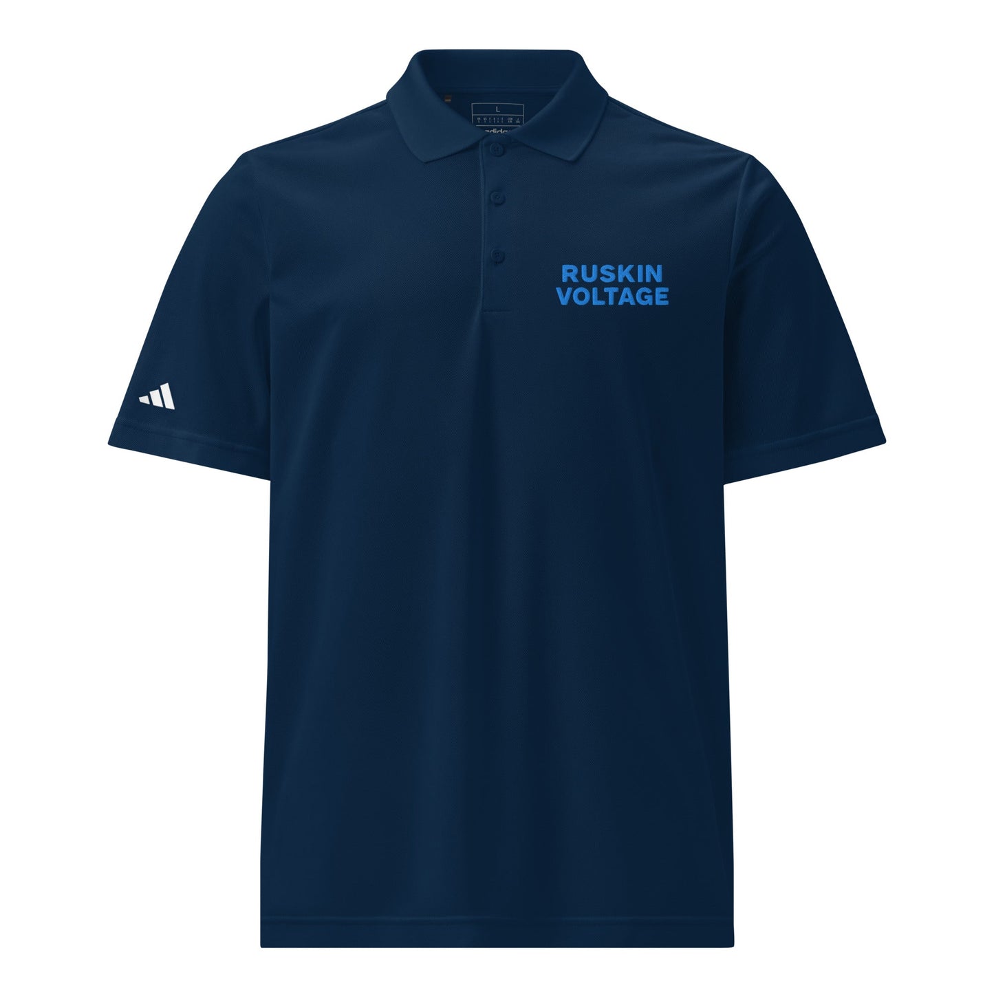 Signature | Embroidered Adidas Sport Polo | Maximum Voltage Athletics District | Hoop Crest Logo